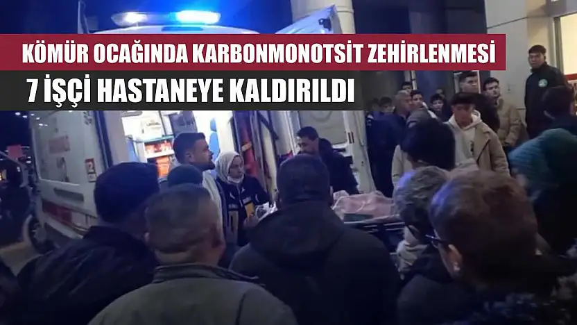 Kömür ocağında karbonmonotsit zehirlenmesi: 7 işçi hastaneye kaldırıldı