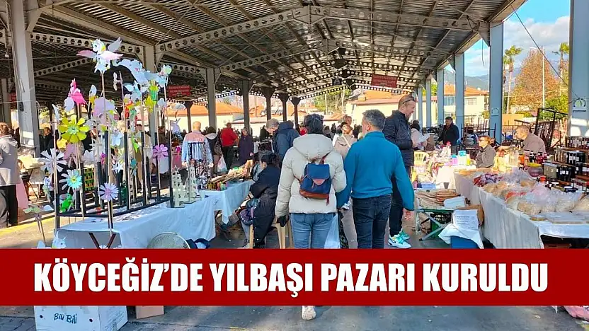 Köyceğiz'de yılbaşı pazarı kuruldu