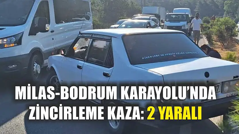 Milas-Bodrum Karayolu'nda zincirleme kaza: 2 yaralı