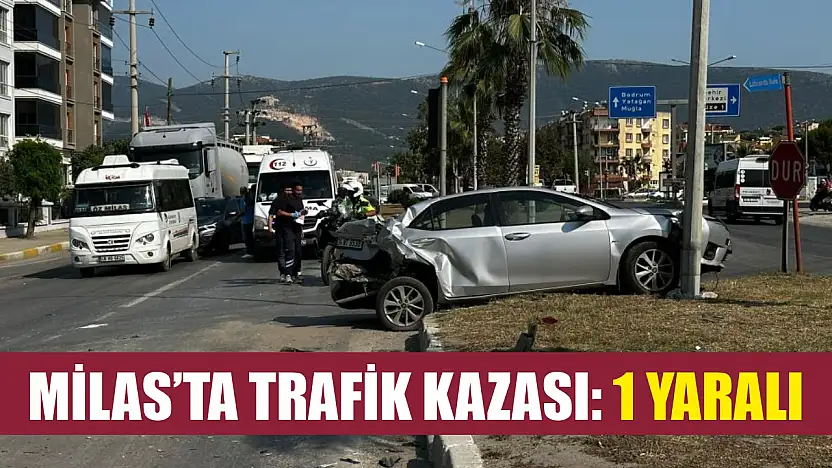 Milas'ta trafik kazası: 1 yaralı