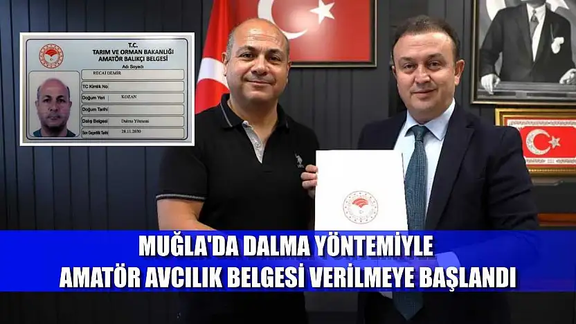 Muğla'da Dalma Yöntemiyle Amatör Avcılık Belgesi verilmeye başlandı