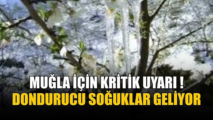 Muğla için kritik uyarı: Dondurucu soğuklar geliyor