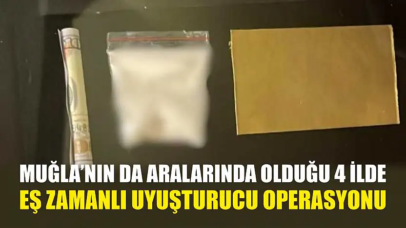Muğla'nın da Aralarında Olduğu 4 İlde Eş Zamanlı Uyuşturucu Operasyonu