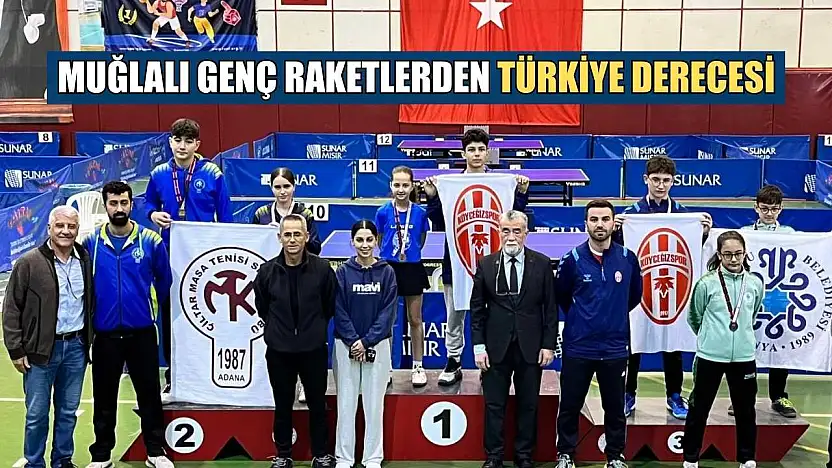 Muğlalı genç raketlerden Türkiye derecesi