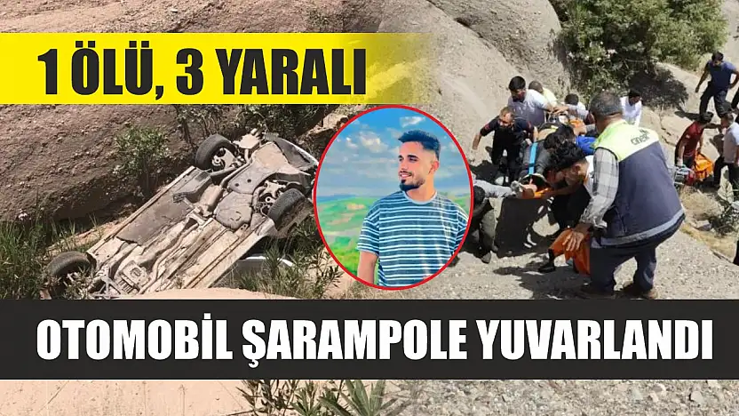 Otomobil şarampole yuvarlandı: 1 ölü, 3 yaralı