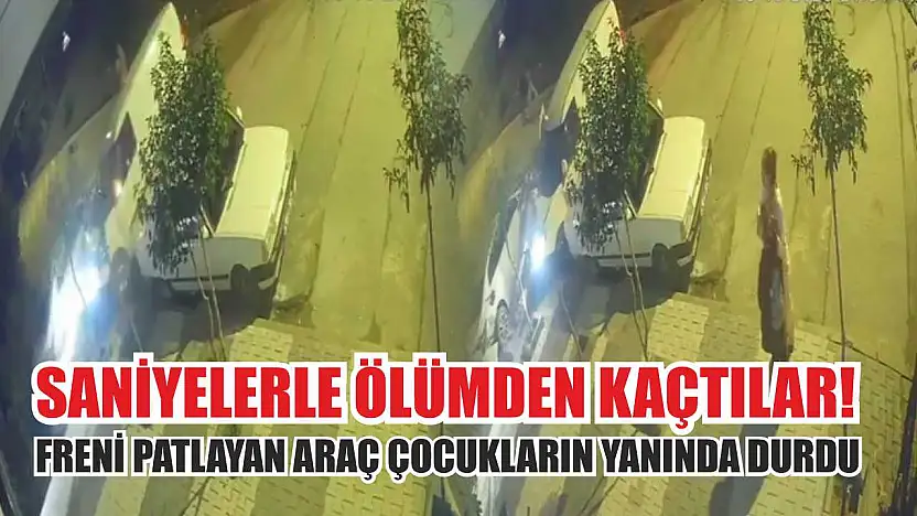 Saniyelerle Ölümden Kaçtılar! Freni Patlayan Araç Çocukların Yanında Durdu