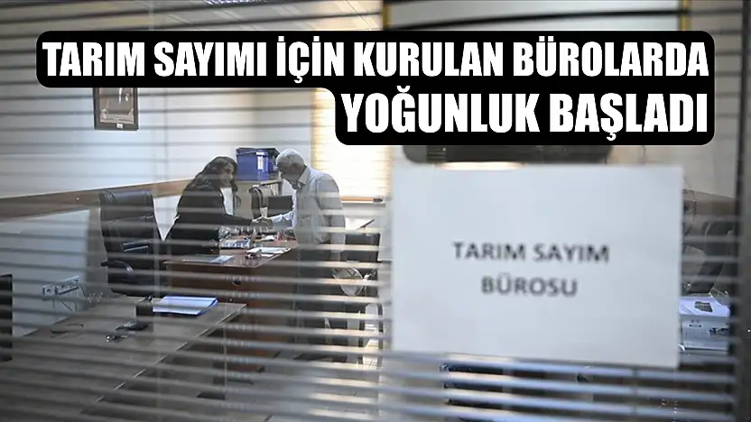 Tarım sayımı için kurulan bürolarda yoğunluk başladı