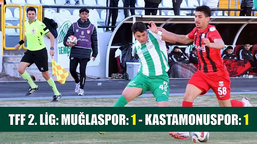 TFF 2. Lig: Muğlaspor: 1 - Kastamonuspor: 1