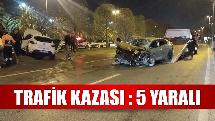 Trafik kazası : 5 yaralı