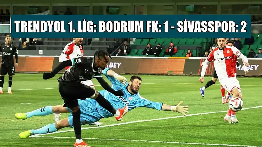 Trendyol 1. Lig: Bodrum FK: 1 - Sivasspor: 2
