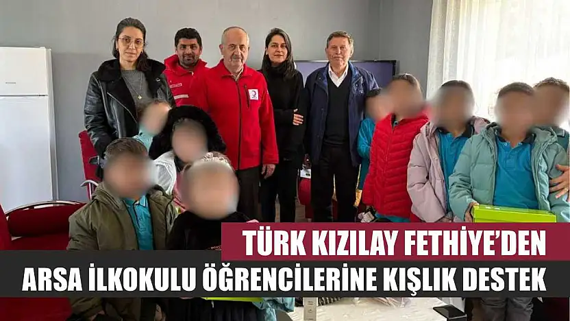 Türk Kızılay Fethiye'den Arsa İlkokulu öğrencilerine kışlık destek