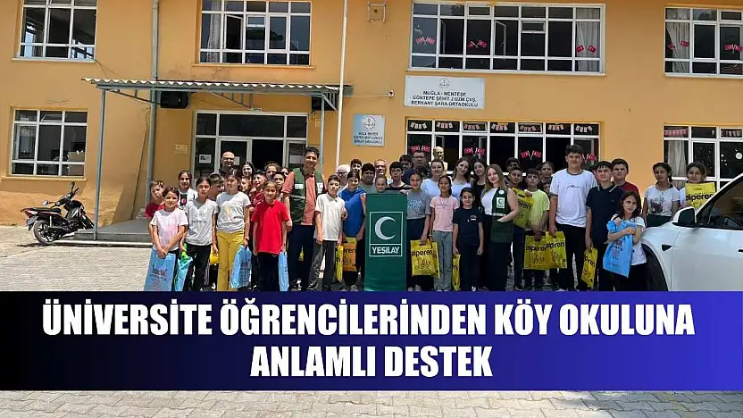 Üniversite öğrencilerinden köy okuluna anlamlı destek