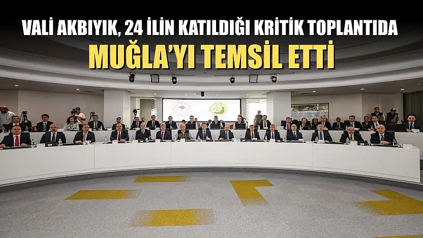 Vali Akbıyık, 24 ilin katıldığı kritik toplantıda Muğla'yı temsil etti