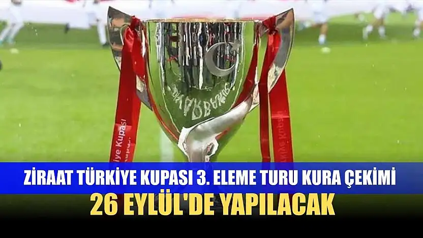 Ziraat Türkiye Kupası 3. Eleme Turu Kura Çekimi 26 Eylül'de Yapılacak