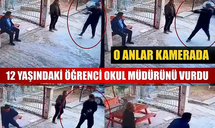 12 yaşındaki öğrenci okul müdürünü vurdu: O anlar kamerada