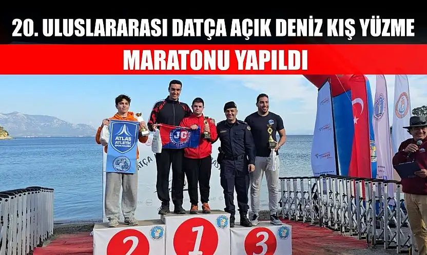 20. Uluslararası Datça Açık Deniz Kış Yüzme Maratonu yapıldı