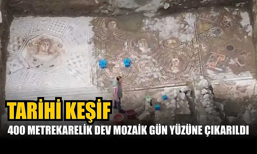 400 metrekarelik dev mozaik gün yüzüne çıkarıldı