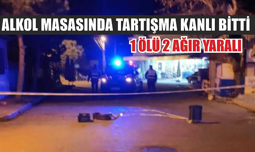 Alkol masasında tartışma kanlı bitti: 1 ölü 2 ağır yaralı
