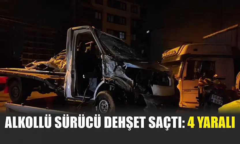 Alkollü sürücü dehşet saçtı: 4 yaralı