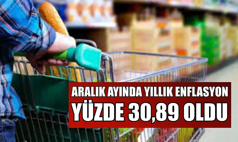 Aralık ayında yıllık enflasyon yüzde 30,89 oldu