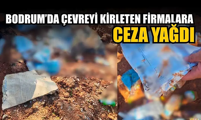Bodrum'da çevreyi kirleten firmalara ceza yağdı