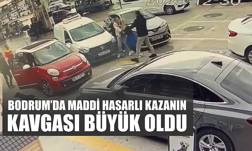 Bodrum'da maddi hasarlı kazanın kavgası büyük oldu