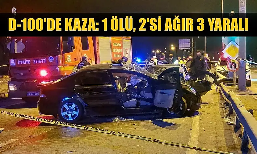 D-100'de kaza: 1 ölü, 2'si ağır 3 yaralı