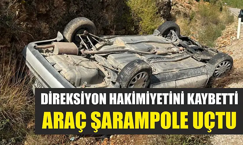 Direksiyon Hakimiyetini Kaybetti: Araç Şarampole Uçtu