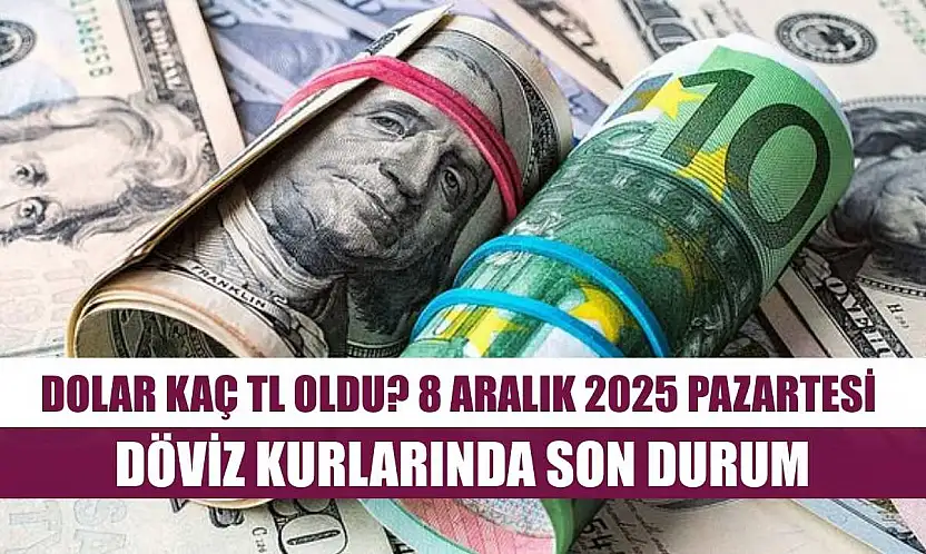 Dolar Kaç TL Oldu? 8 Aralık 2025 Pazartesi Döviz Kurlarında Son Durum