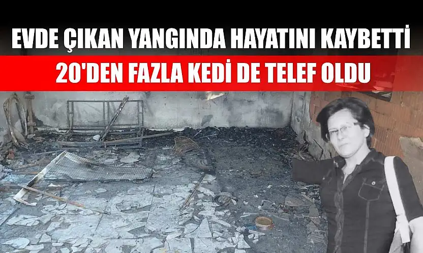 Evde çıkan yangında hayatını kaybetti, 20'den fazla kedi de telef oldu