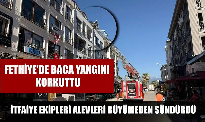 Fethiye'de baca yangını korkuttu: İtfaiye ekipleri alevleri büyümeden söndürdü