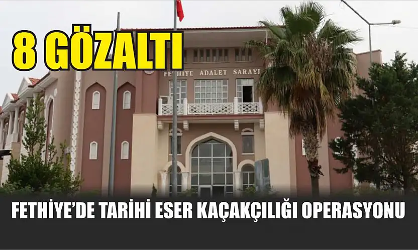 Fethiye'de tarihi eser kaçakçılığı operasyonu: 8 gözaltı