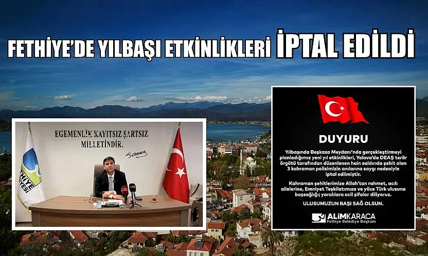 Fethiye'de yılbaşı etkinlikleri iptal edildi