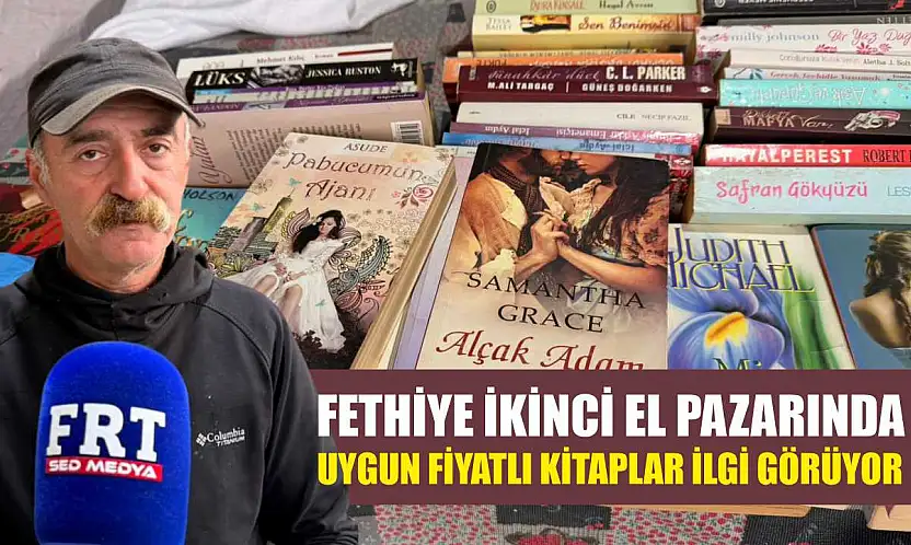 Fethiye ikinci el pazarında uygun fiyatlı kitaplar ilgi görüyor