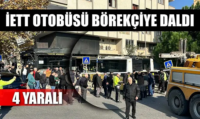 İETT otobüsü börekçiye daldı: 4 yaralı