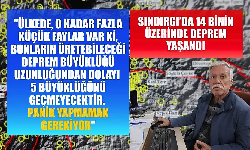 Jeoloji Uzmanı Prof. Dr. Ercan Aksoy: Sındırgı'da 14 binin üzerinde deprem yaşandı