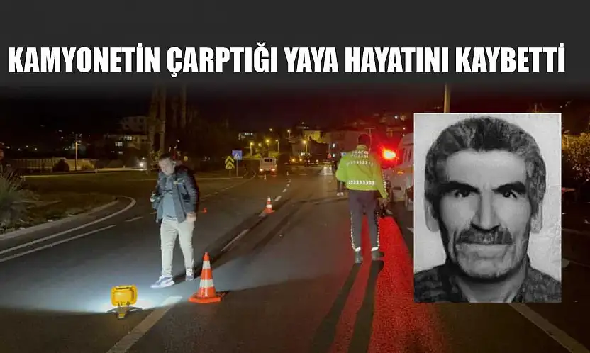 Kamyonetin çarptığı yaya hayatını kaybetti