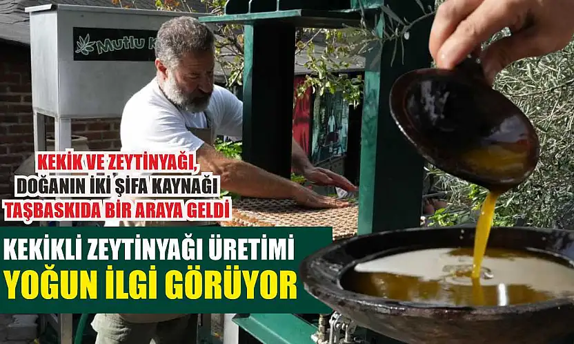 Kekikli Zeytinyağı Üretimi Yoğun İlgi Görüyor