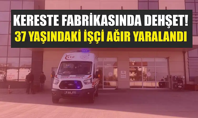 Kereste Fabrikasında Dehşet! 37 Yaşındaki İşçi Ağır Yaralandı