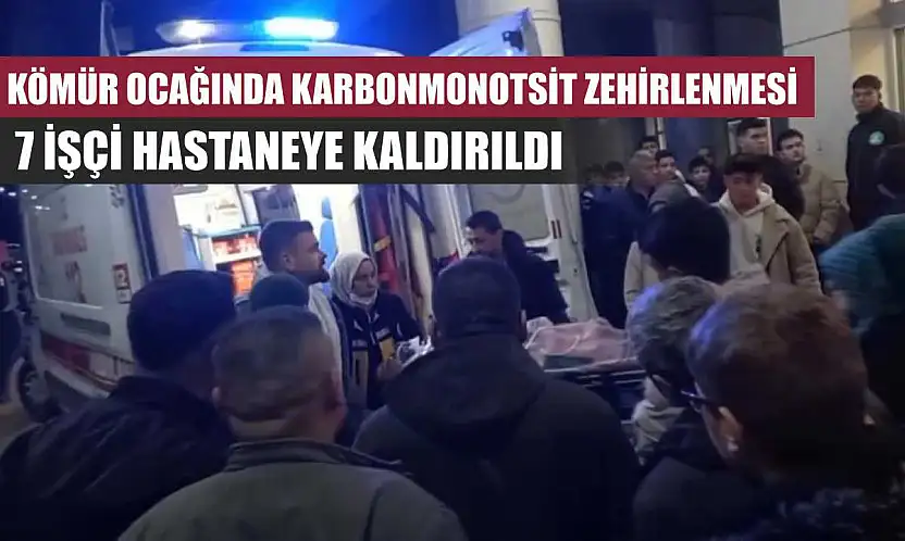Kömür ocağında karbonmonotsit zehirlenmesi: 7 işçi hastaneye kaldırıldı