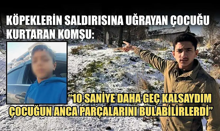 Köpeklerin saldırısına uğrayan çocuğu kurtaran komşu: '10 saniye daha geç kalsaydım çocuğun anca parçalarını bulabilirlerdi'