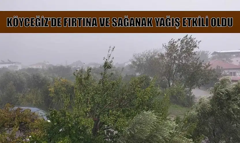 Köyceğiz'de fırtına ve sağanak yağış etkili oldu