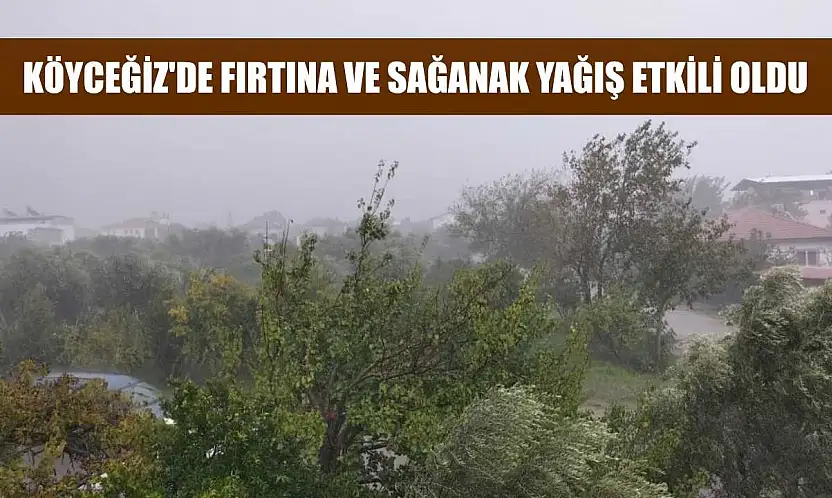 Köyceğiz'de fırtına ve sağanak yağış etkili oldu