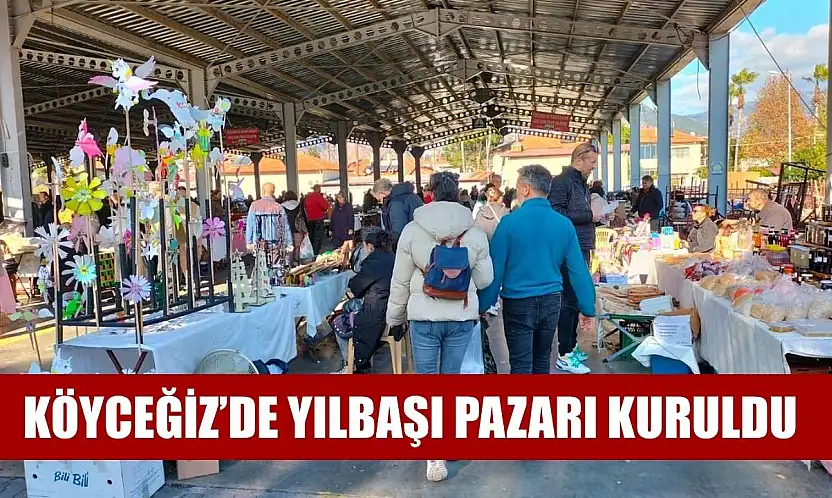 Köyceğiz'de yılbaşı pazarı kuruldu