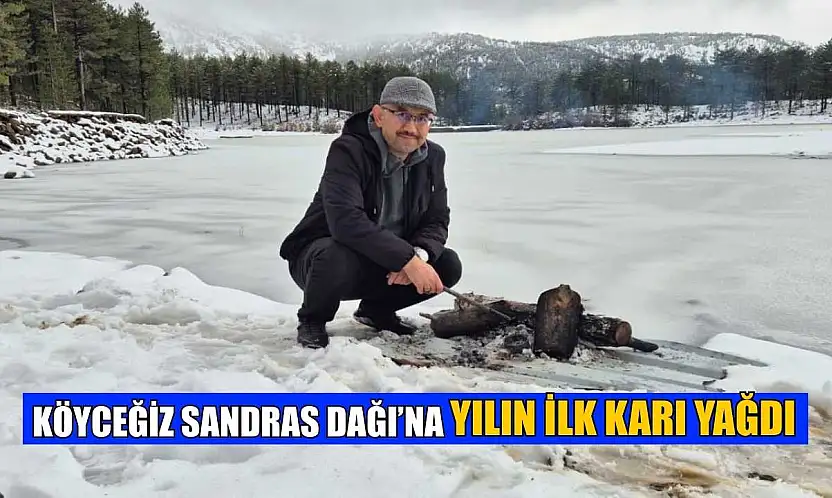 Köyceğiz Sandras Dağı'na yılın ilk karı yağdı