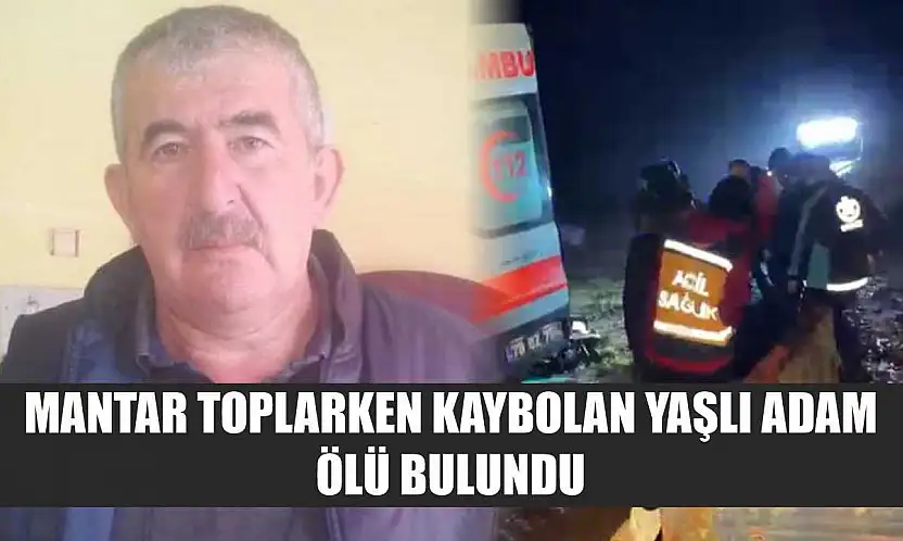 Mantar toplarken kaybolan yaşlı adam ölü bulundu