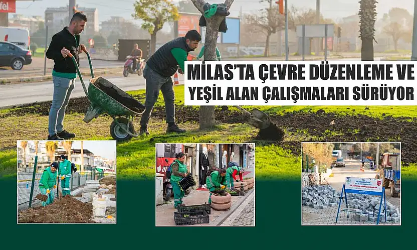 Milas'ta Çevre Düzenleme ve Yeşil Alan Çalışmaları Sürüyor