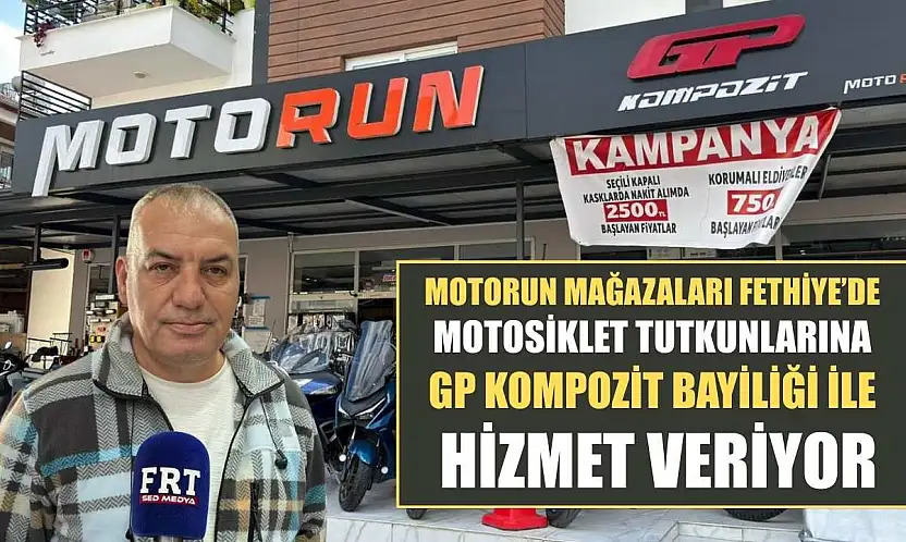 Motorun Mağazaları Fethiye'de motosiklet tutkunlarına GP Kompozit Bayiliği ile hizmet veriyor