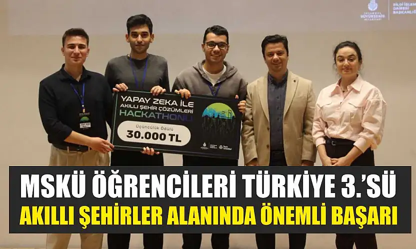 MSKÜ Öğrencileri Türkiye 3.'sü: Akıllı Şehirler Alanında Önemli Başarı