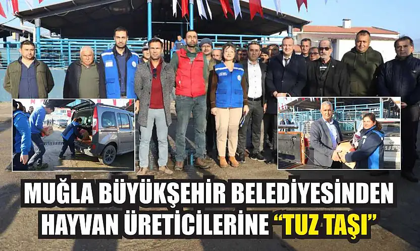 Muğla Büyükşehir Belediyesinden hayvan üreticilerine 'Tuz Taşı'